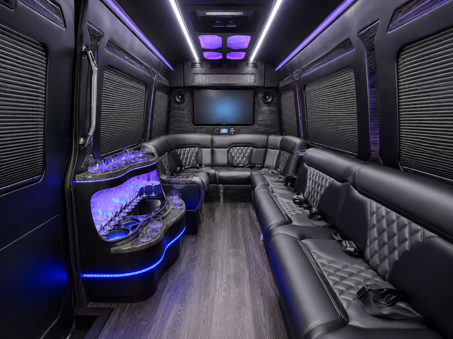 sprinter vans and minibuses for smaller fan groups heading to inland empire venues