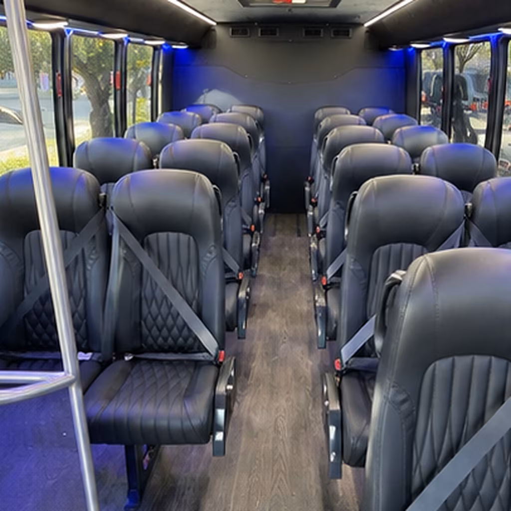 victorville 28 passenger minibus inside