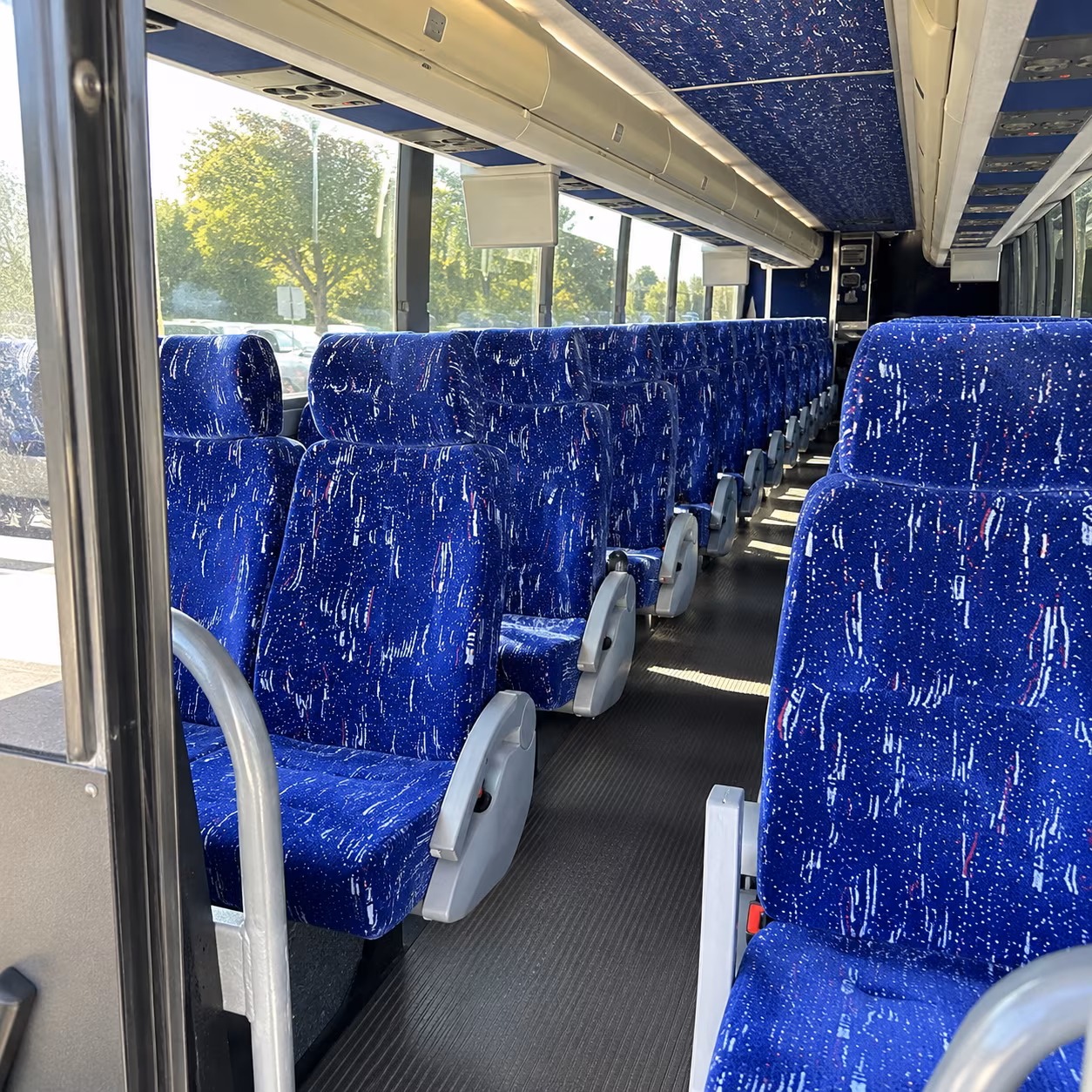 victorville 50 passenger charter bus inside