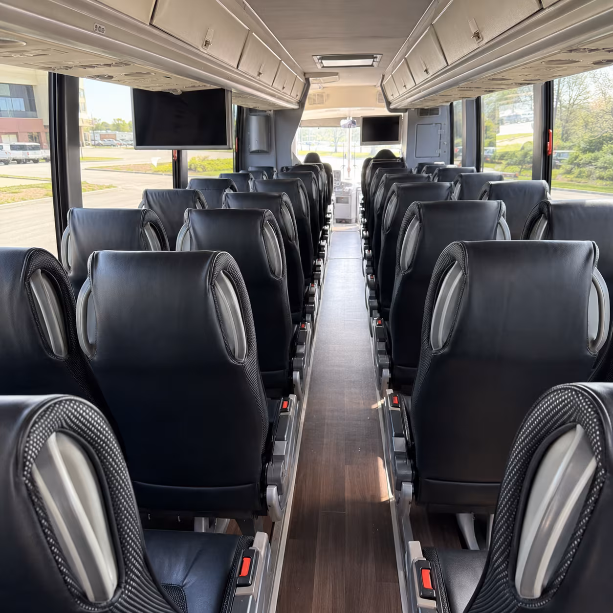 victorville 56 passenger charter bus inside